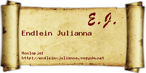 Endlein Julianna névjegykártya